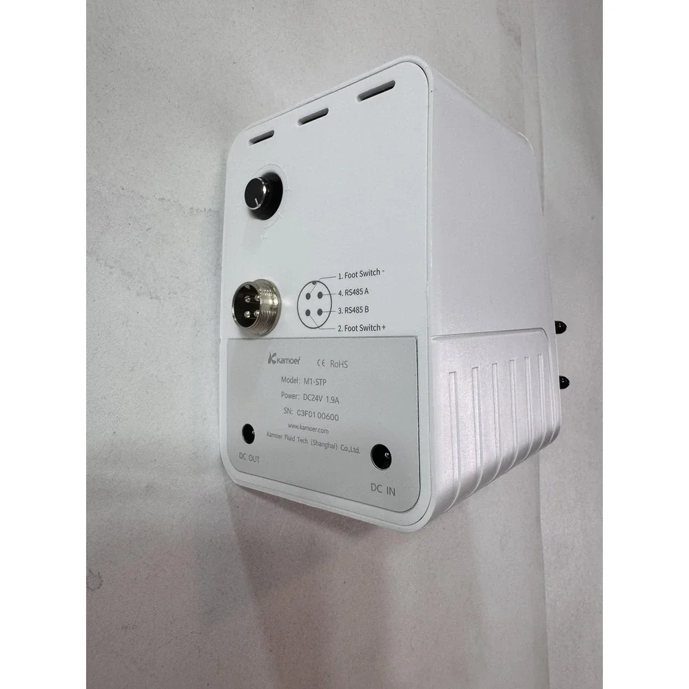 Kamoer M1 STP Portable Smart Peristaltic Pump Kamoer Foot Switch Tubing White